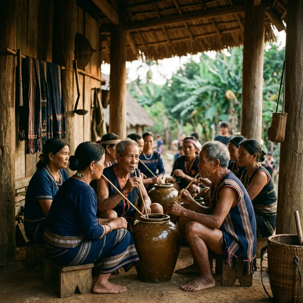 Ý nghĩa tâm linh của Rượu Cần trong văn hóa Tây Nguyên
